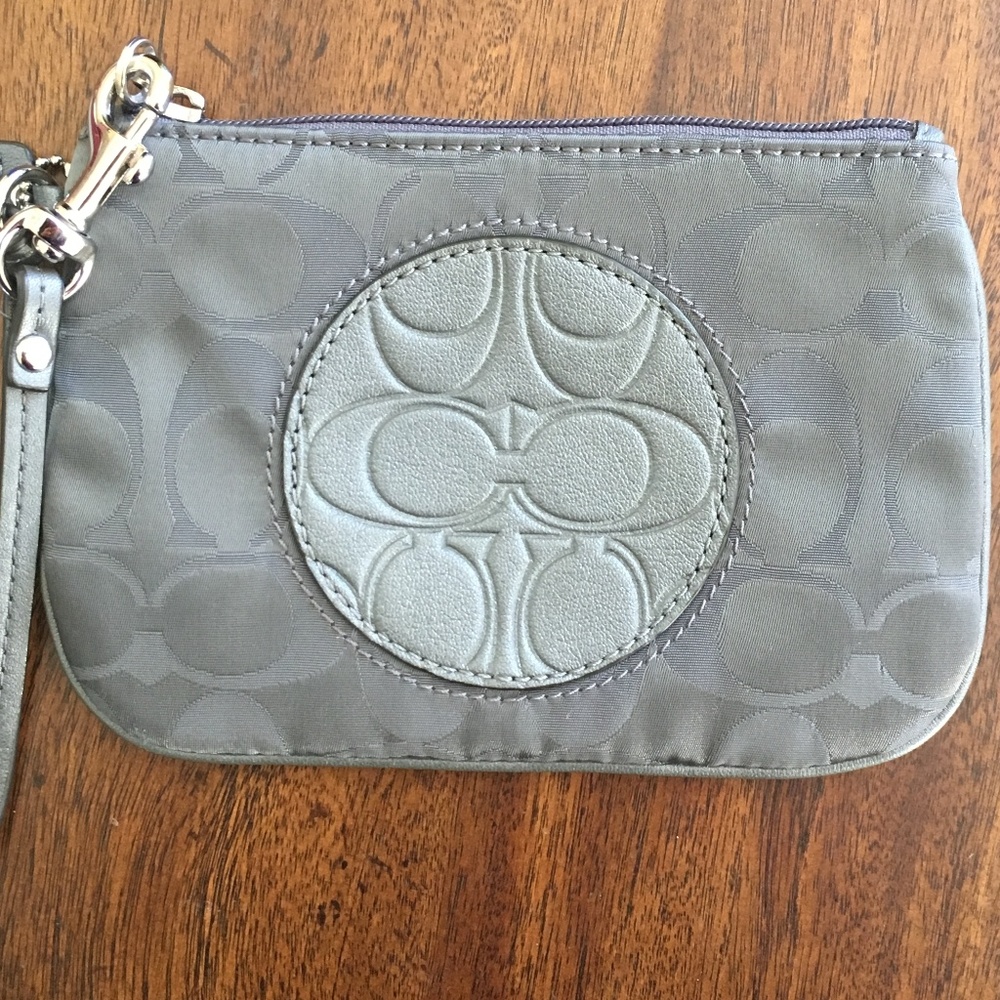 Brand New Coach Silver Wristlet